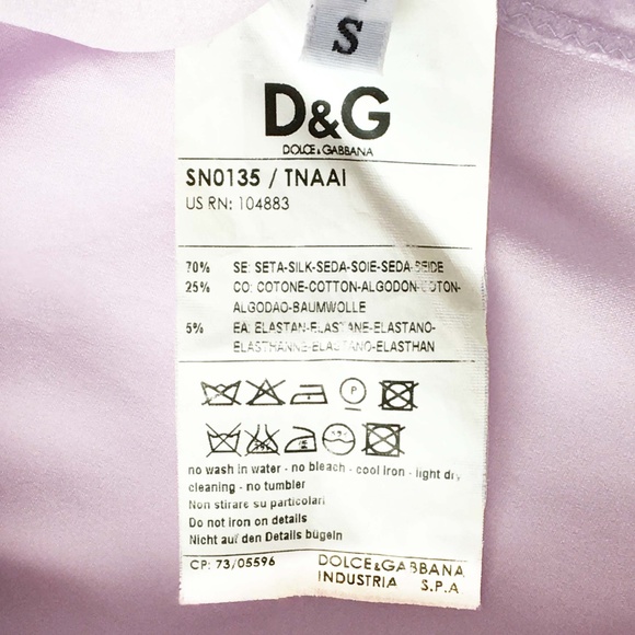 D&G Puff Sleeve Lavender Silk Top - Picture 5 of 10